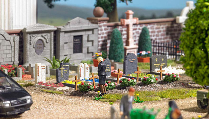 Busch Cemetery Set 1090