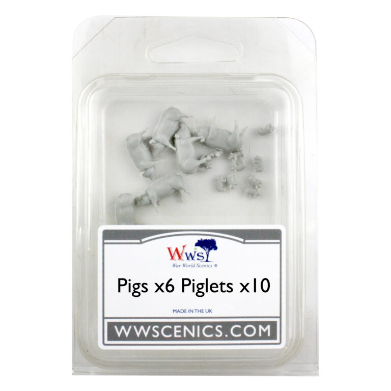 WW Scenics 1307-WWS-002 Pigs & Piglets x 16 Hand Sculpted Unpainted