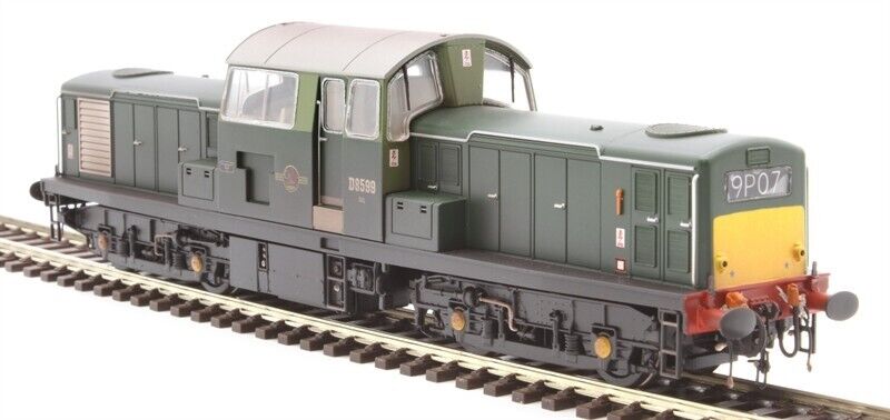 Heljan 1726 Class 17 D8599 BR Green Small Yellow Panels Weathered