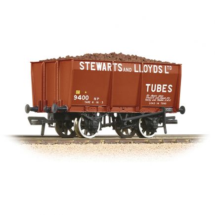 Bachmann 37-402 16 Ton Steel Slope-Sided Mineral Wagon 'Stewart & Lloyds' Red