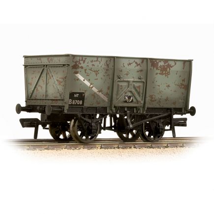 Bachmann 37-425B 16 Ton Steel Slope-Sided Mineral Wagon BR Grey Early Weathered