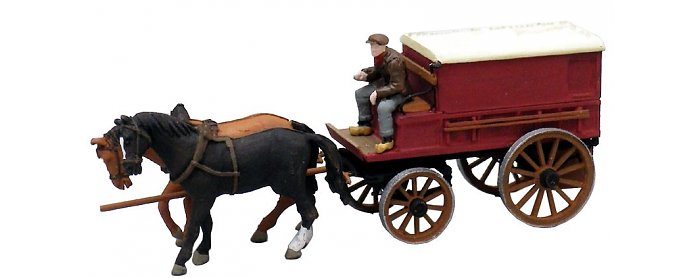Artitec Covered Wagon with 2 Horses & Driver 387064
