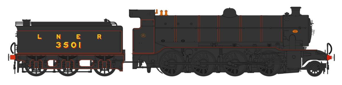 Heljan 3900 Gresley O2/2 3501 LNER Black