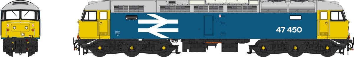 Heljan 47213 Class 47 450 BR Large Logo Blue with DCC Sound