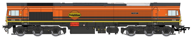 Dapol 4D-005-008DSM Class 59/2 59206 'John F Yeoman' in Freightliner Orange DCC Smoke Fitted