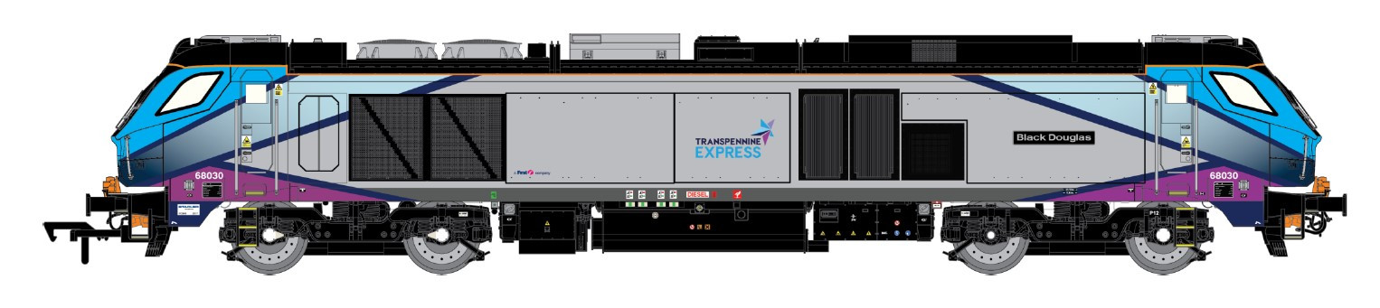 Dapol 4D-022-025S Class 68 Enterprise 680230 Black Douglas Transpennine Express DCC Sound