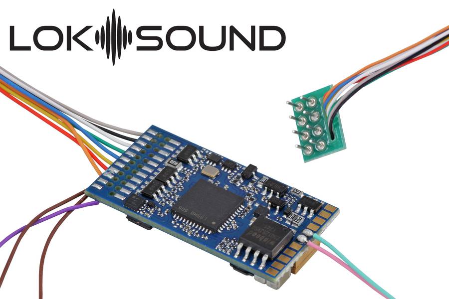 ESU Loksound  58410 V5 DCC/MM/SX/M4 Blank Decoder 8-pin NEM652 with Speaker