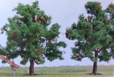 Busch x 2 Apple Trees with apples 6858