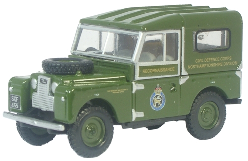 Oxford Diecast Land Rover Series Hard Top Civil Defence 76LAN188001