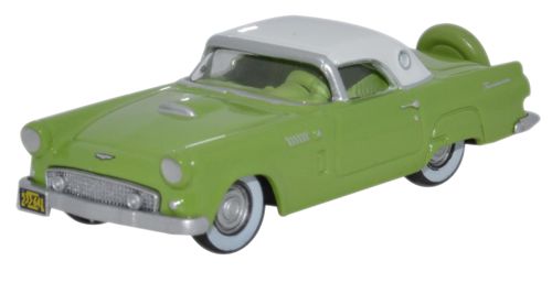 Oxford Diecast Ford Thunderbird 1956 Sage Green/Colonial White 87TH56003