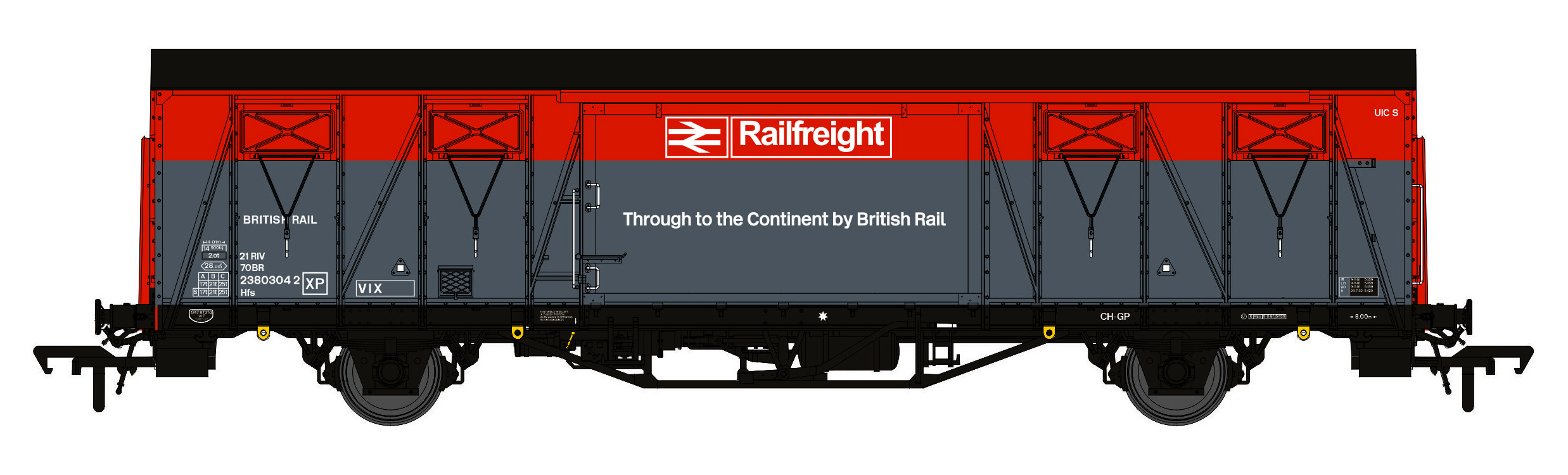 Rapido Trains 910005 VIX Ferry Van No. GB787252 Railfreight Red/Grey