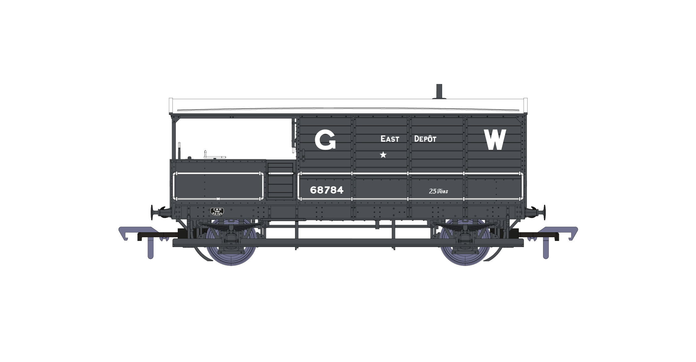 Rapido Trains 918003 GWR Dia. AA20 ‘Toad’ No. 68784, East Depot, GW grey (large)