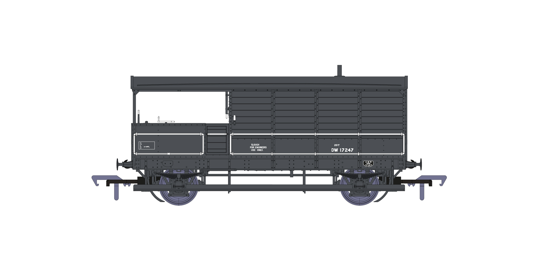 Rapido Trains 918009 GWR Dia. AA20 Toad No. DW17247, WR (Departmental) grey