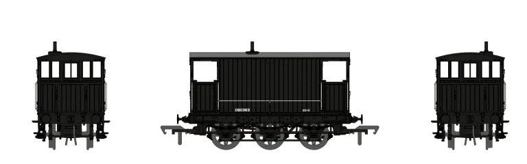 Rapido Trains 931010 SECR 6 Wheel Brake Van No.80383 Engineers Black