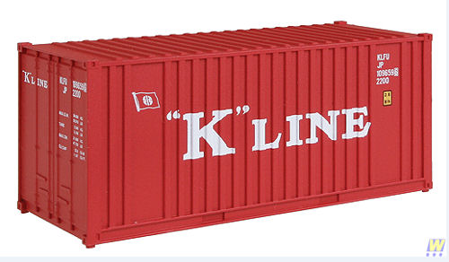 Walthers Cornerstone 20' Container K Line 933-1752