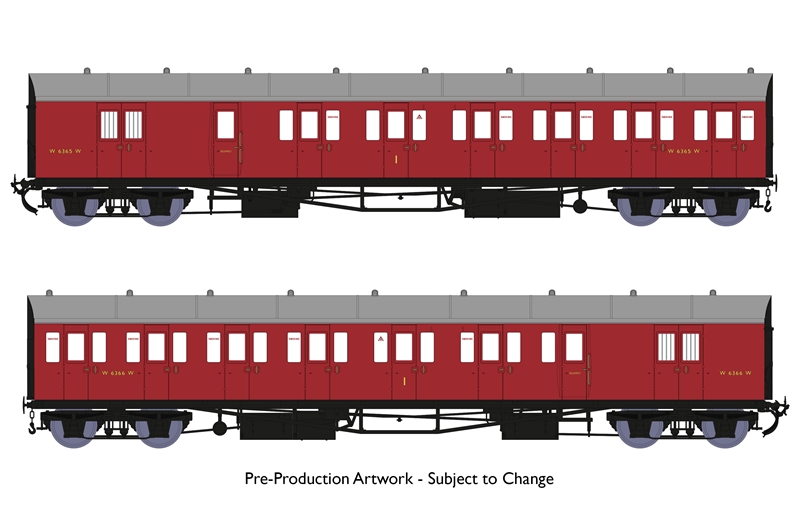 Rapido Trains 946003 Dia E140 B Set BR Crimson with Lighting