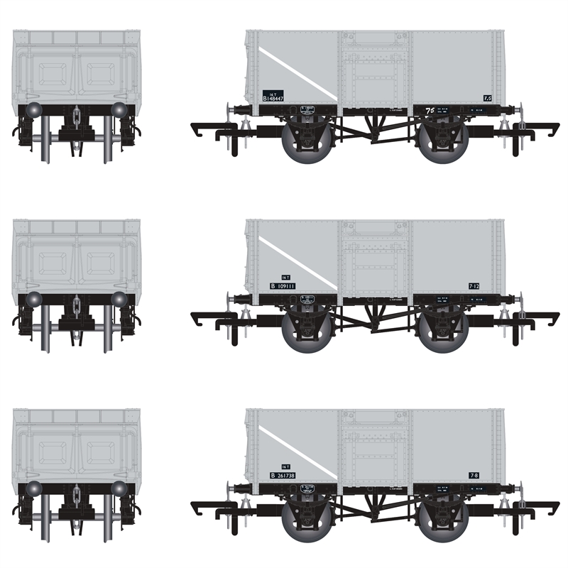 Accurascale ACC1027 16T Mineral Wagon x 3 Pack BR Freight Grey