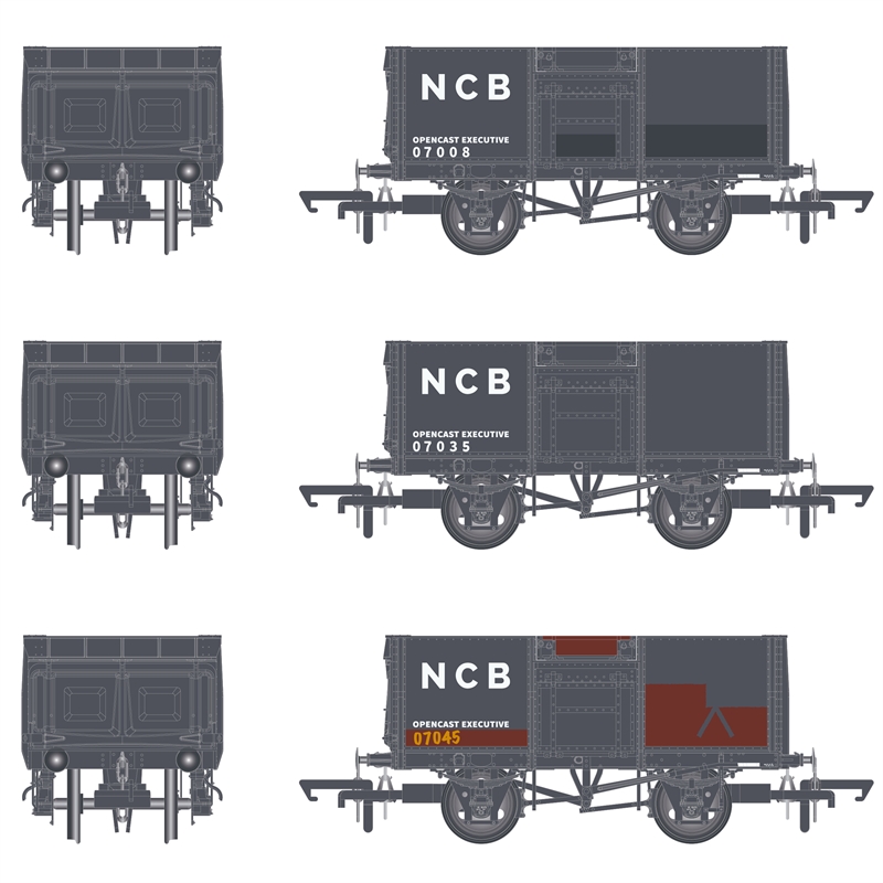 Accurascale ACC1048 16T Mineral Wagon x 3 Pack NCB Onllywn Colliery