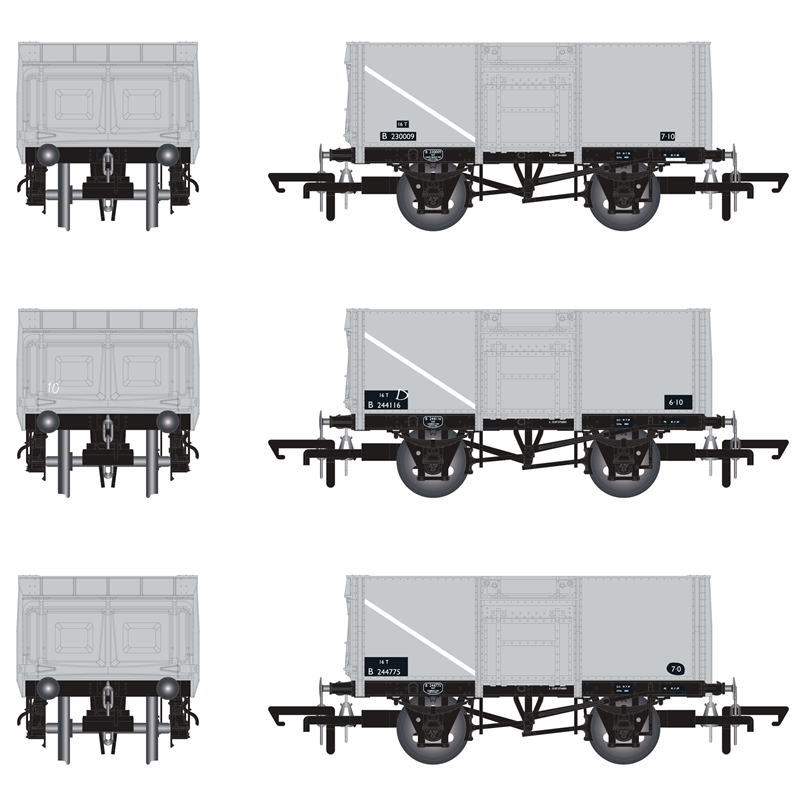Accurascale ACC1049 16T Mineral Wagon x 3 Pack BR Freight Grey