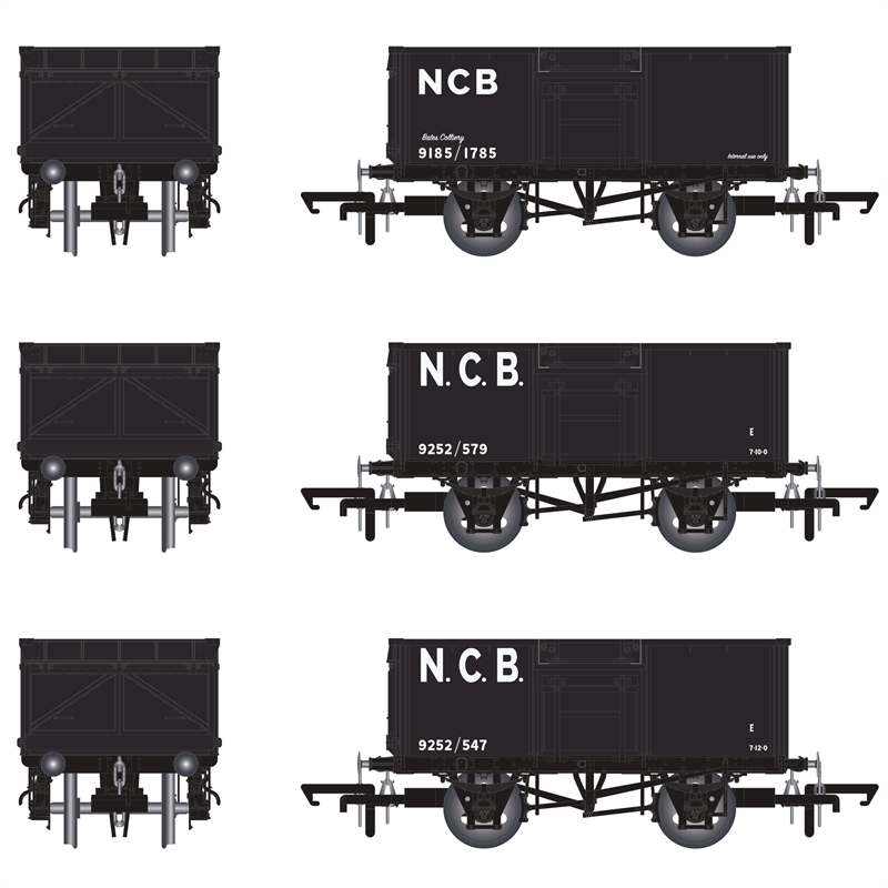 Accurascale ACC1071 16T Mineral Wagon x 3 Pack NCB Bates Colliery