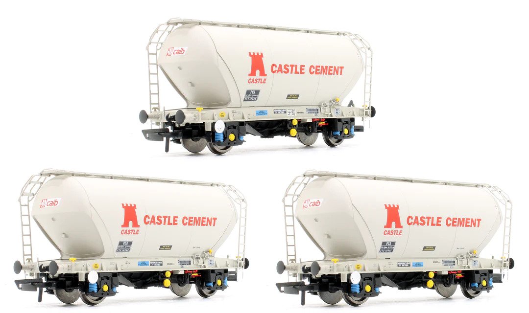 Accurascale ACC2043CS-X PCA Bulk Cement Hoppers x 3 in original (1990s) Castle Cement livery Pack X