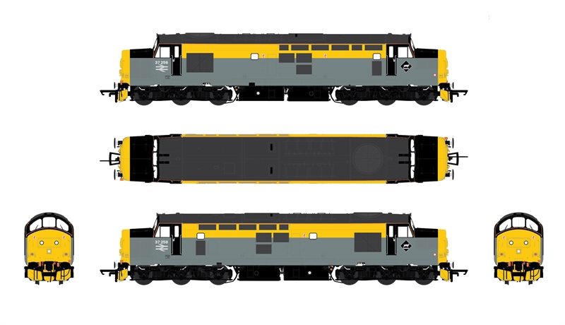 Accurascale ACC2626 Class 37/0 37258 in Civil Engineers Dutch Grey & Yellow