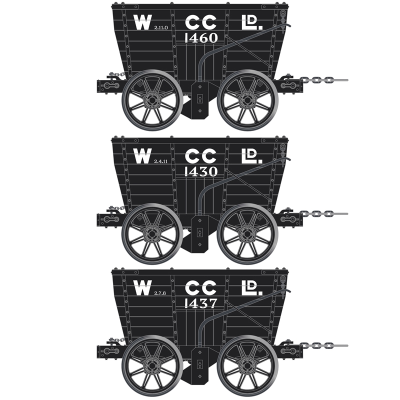 Accurascale ACC2804-E Wearmouth Coal Co. circa 1900 to 1930 3 Wagon Pack