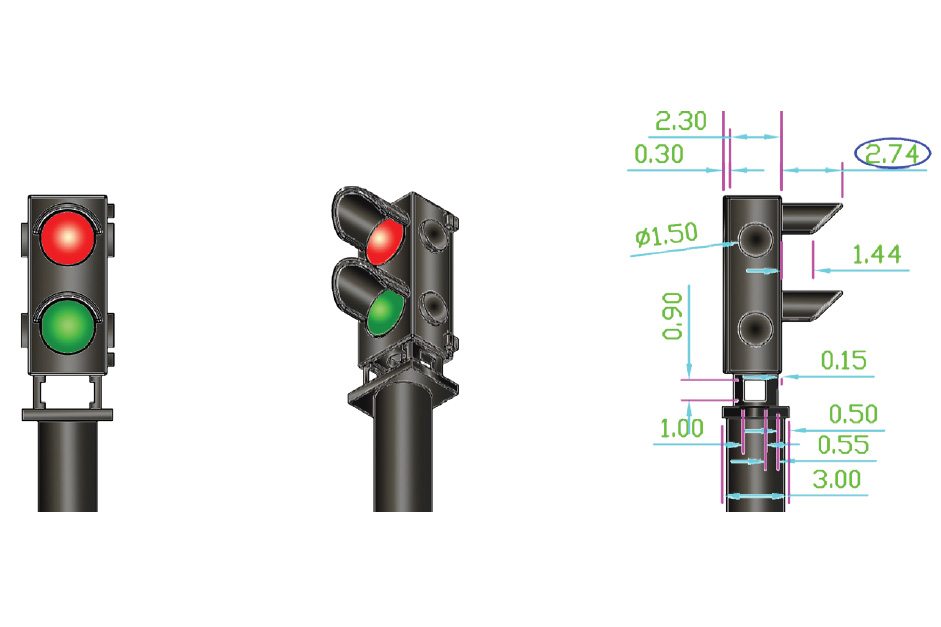 DCC Concepts DCD-GS-RG Mimic Ground Signal Add on Pack x 12 UK 2 Light