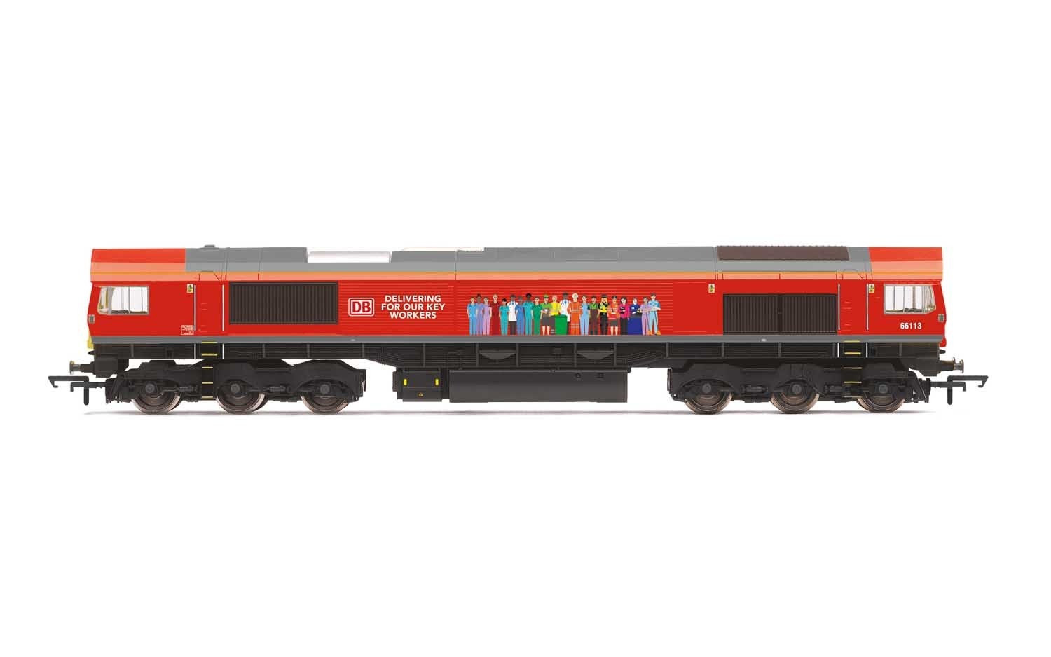 Hornby R30074 DB Cargo UK Class 66 Co-Co 66113 Delivering For Our Key Workers