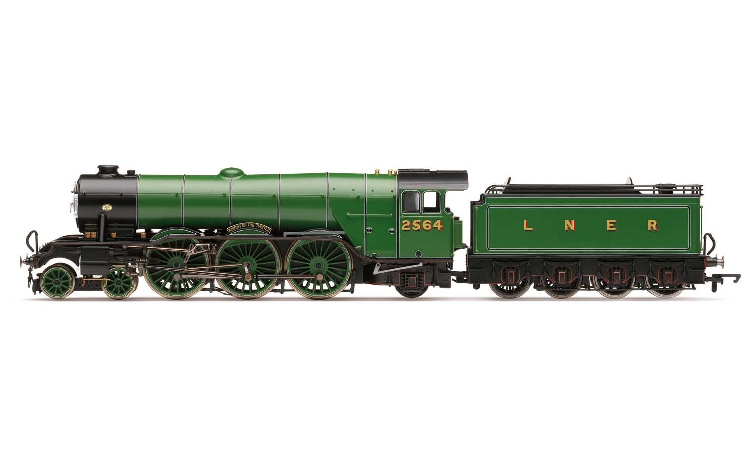Hornby R3989 LNER A1 Class 2564 Knight of Thistle with Diecast Footplate and Flickering Firebox