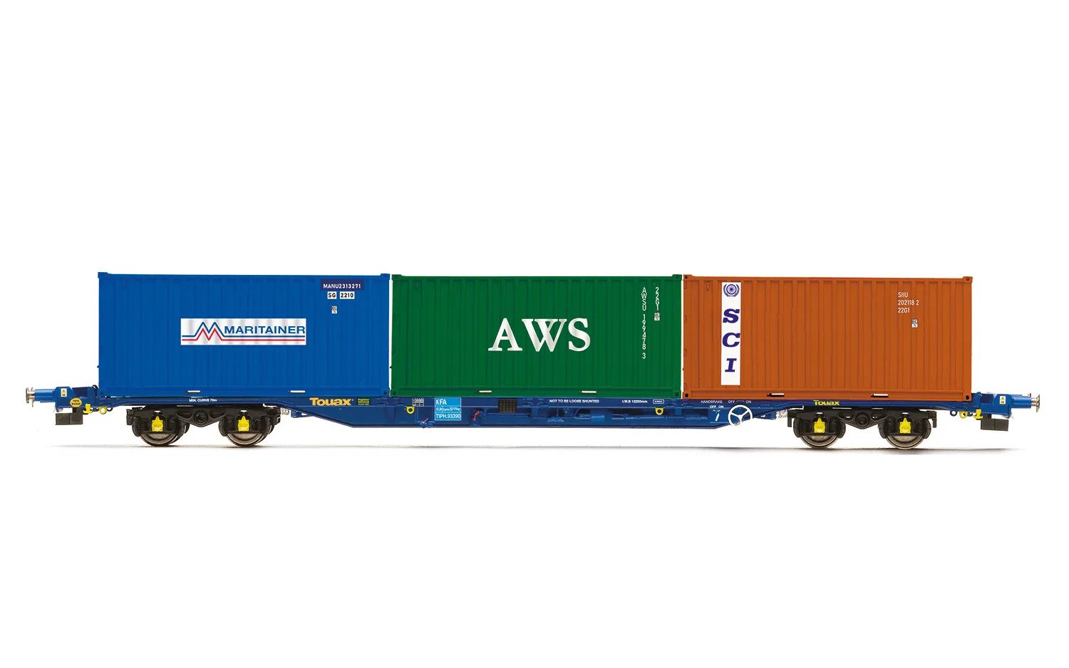 Hornby R60131 Touax KFA Container Wagon with 3 x 20' Containers