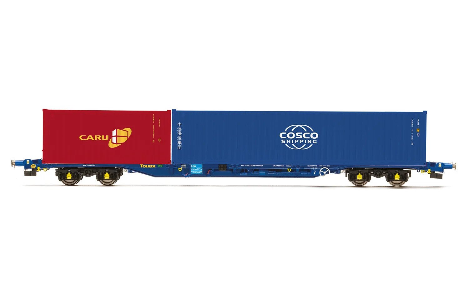 Hornby R60132 Touax KFA Container Wagon with 1 x 20' & 1 x 40' Containers