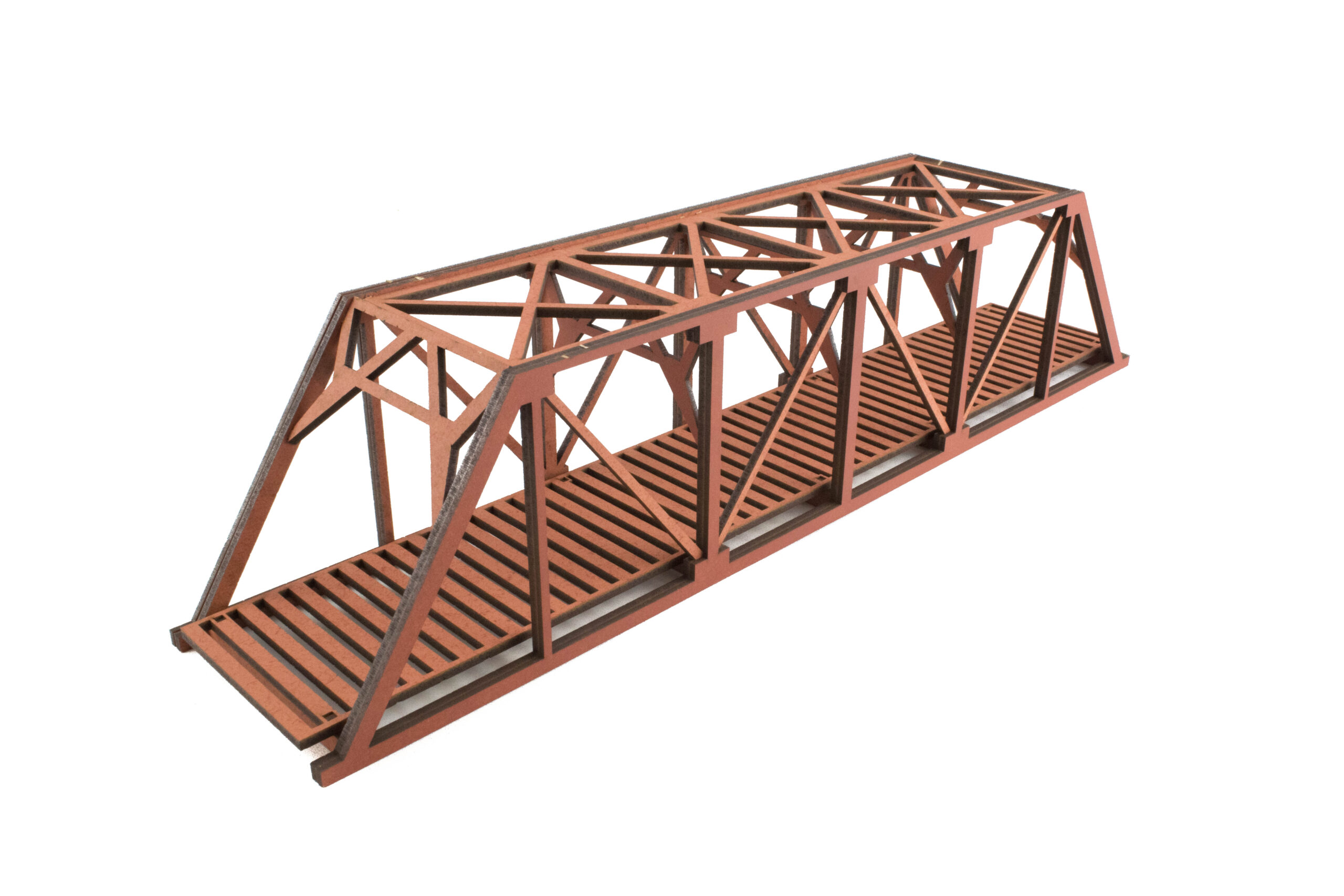 WW Scenics Low Detail Single Track Girder Red Bridge 400 mm S038