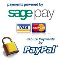 Secured payments via WorldPay and PayPal